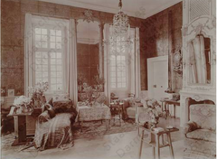Elegant interior of Salon 4 at Schloss Wolfsgarten with classic European decor and chandeliers