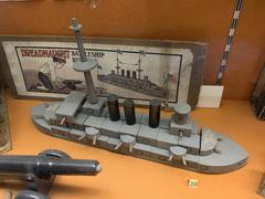 Model of a dreadnaught battleship at the Museum of Childhood in Edinburgh