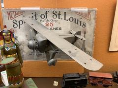 Spirit of St Louis airplane model displayed at the Museum of Childhood in Edinburgh
