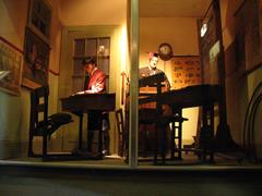Historic schoolroom exhibit at the Museum of Childhood in Edinburgh