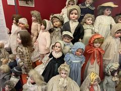 Vintage dolls displayed at the Museum of Childhood Edinburgh