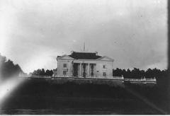 Unidentified palace building with surrounding landscape