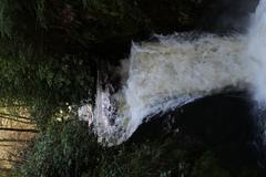 Geroldsau Waterfall after heavy rain on March 13, 2020