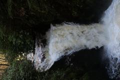 Geroldsau Waterfall flowing strongly after heavy rain on March 13, 2020
