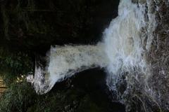 Geroldsau Waterfall after heavy rainfall on March 13, 2020