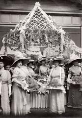 Fancy fair in the Pulchri studio celebrating the 10th anniversary of the Infant Clinic in The Hague, Netherlands, 1912