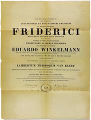 1880 medical degree diploma of Dutch physician Lambert Th. van Kleef from Ruprecht-Karls University Heidelberg