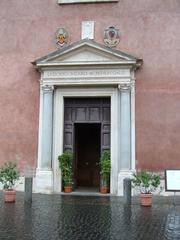 Chiesa di San Pancrazio church entrance in Roma Gianicolense neighborhood