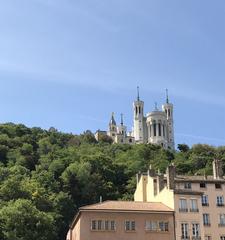 View of Lyon 5th arrondissement with historic buildings and lush trees