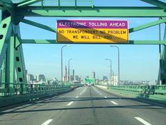 All Electronic Tolling sign at Tobin Bridge