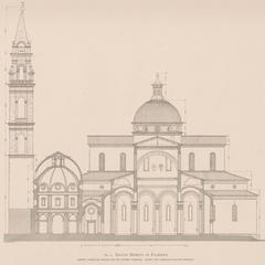 Facade of St. Spirito Renaissance architecture in Tuscany