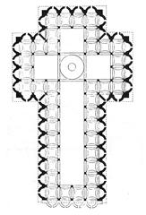 Architectural plan of Santo Spirito church by Filippo Brunelleschi