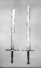 Executioner swords displayed in the Prisongate museum in The Hague