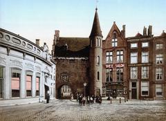 Historic Gevangenpoort gate in Den Haag circa 1900