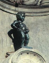 Manneken Pis statue of a urinating boy in Brussels