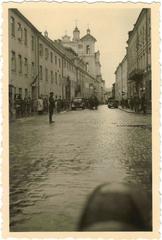 Historical photograph of Vilnia's Daminikanskaja Street during 1941-1944