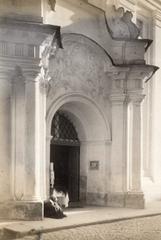 Vilnia street Daminikanskaja with Church of the Holy Spirit at Dominican monastery in 1914