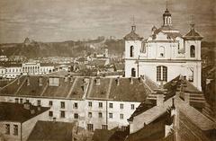 Historic image of the Church of the Holy Spirit and Dominican Monastery in Vilnia, 1917