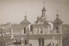 Dominican Street in Vilnius with Church of the Holy Spirit and Dominican Monastery in 1919