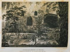 Castalian Spring at Delphi illustration by Edward Daniel Clarke 1816