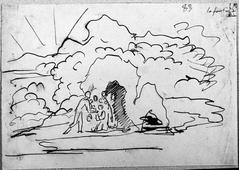 Jean-Auguste-Dominique Ingres sketch of a composition in classical style