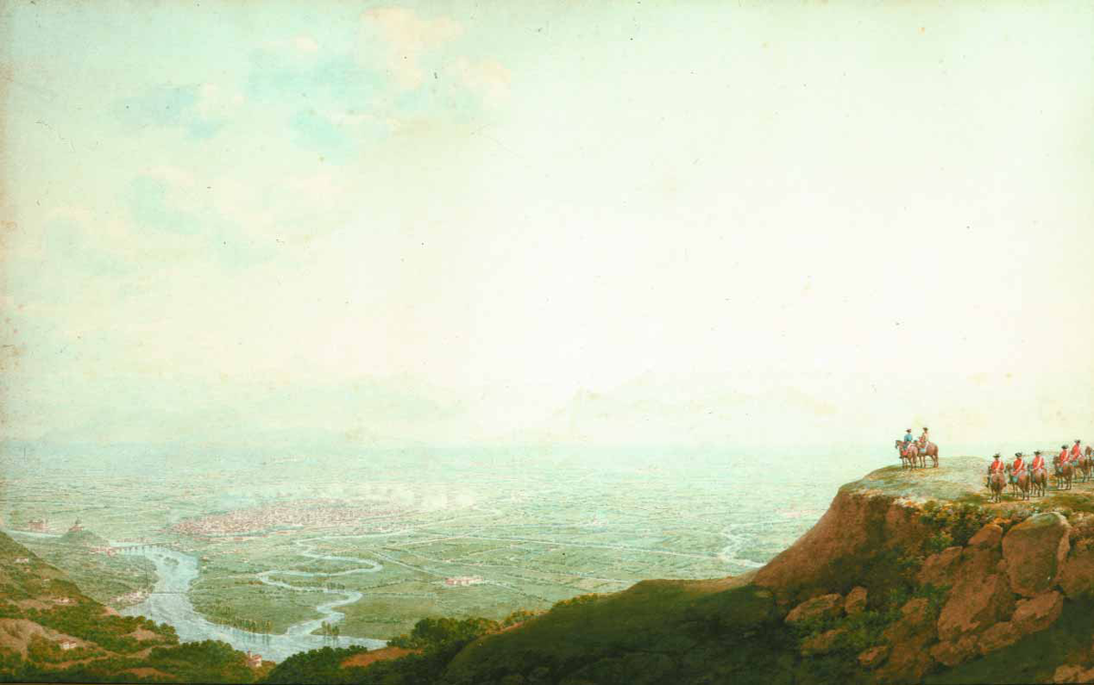 Vittorio Amedeo II and Prince Eugene planning the attack from the hill of Superga