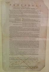 Richmond Bridge tontine proposals document from 1774