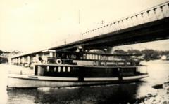 Sydney ferry BIRKENHEAD sailing under the old Gladesville Bridge in Sydney