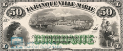 Commercial bank note of Banque-Ville Marie, Montreal, Bank of Canada