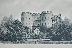 Historic gate Das Hahnenthor in Cologne from 1896 plate
