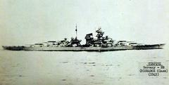 German battleship Tirpitz starboard view WWII 1942