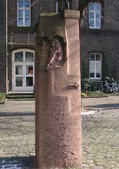 Worringen Memorial Stone with Engraved Plaque in Green Park