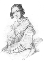Portrait of Adele Schopenhauer, 19th century German writer