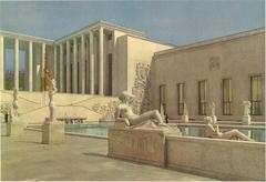 Paris 1937 International Exposition Modern Art Museum building exterior with decorative sculptures