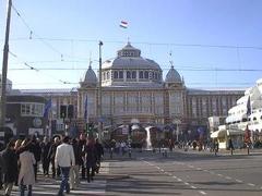 Front view of Kurhaus hotel building with classical architecture and columns