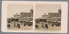 Historic view of the boulevard at Scheveningen in front of the Kurhaus hotel around 1900-1910