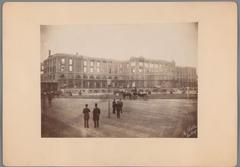 View of the Kurhaus hotel in Scheveningen after the fire in 1886-1887