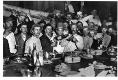 Corinthian Yacht Club members celebrating end of 1889 season