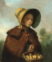 Portrait of a cottage girl by Alexander Mosses