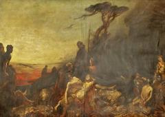 The Morning after the Battle of Hastings painting by Alfred Joseph Woolmer