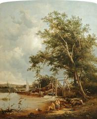 Eel Bucks at Goring painting by Alfred Walter Williams