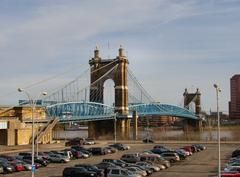 Cincinnati Suspension Bridge over the Ohio River