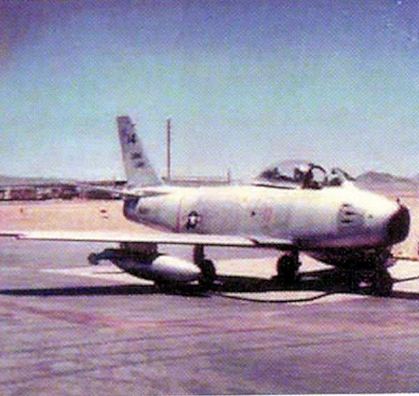 F-86 Sabre aircraft of the 4477th Test and Evaluation Squadron at Tonopah Test Range
