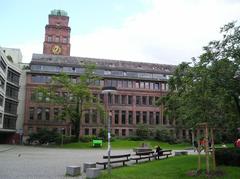 Scenic view of the University of Fribourg with historical buildings surrounded by greenery