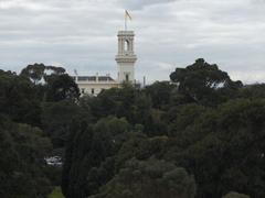 View of the tower of Government House Melbourne from Shrine of Remembrance