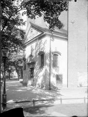 Exterior view of Klara Church in Stockholm showing the southern transept
