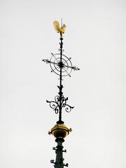 The weathercock on top of Klara Church in Stockholm