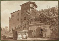 Historical drawing of the Tomb of the Scipios by Angelo Uggeri, dated 1803