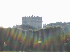 Mausoleum of Cecilia Metella seen from Circus of Maxentius on the ancient Appian Way in Rome