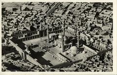 Aerial photograph of Al-Kadhimiya Mosque in Baghdad from a 1920s Royal Air Force postcard